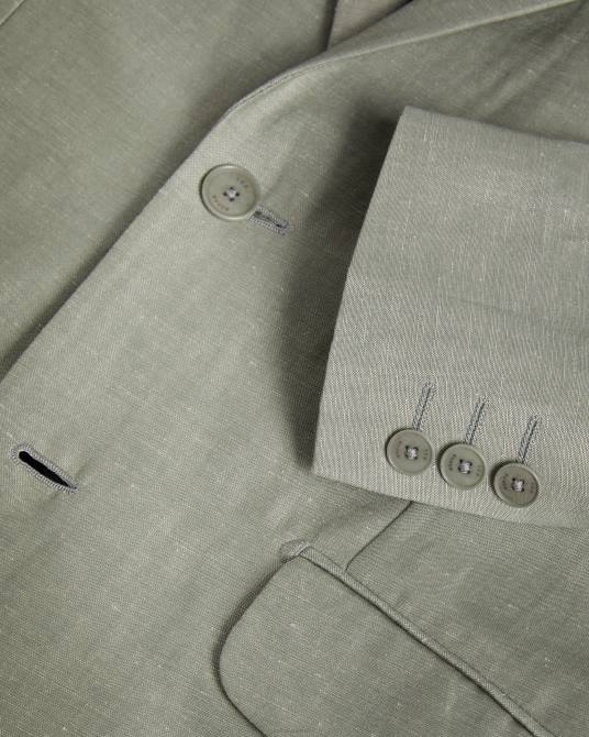 Ted Baker hombres 2ZFP1369 ropa blazer lancej de lana y lino verde claro