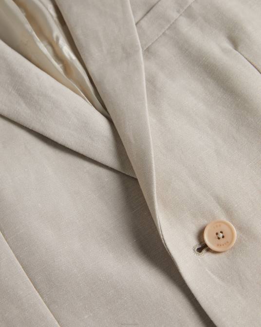 Ted Baker hombres 2ZFP1396 ropa blazer lancej de lana y lino piedra