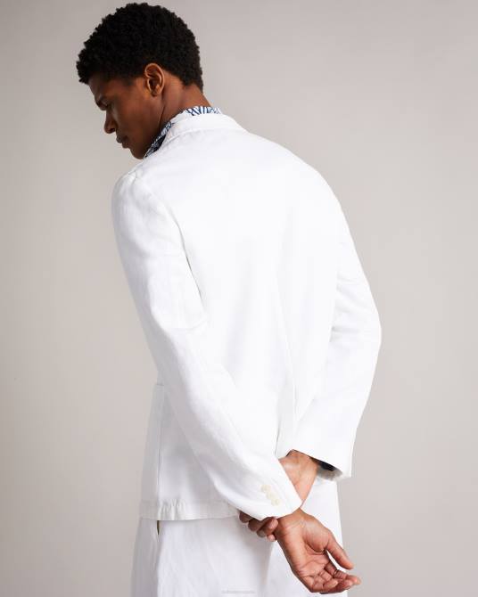Ted Baker hombres 2ZFP1398 ropa blazer ithon otomano con doble botonadura blanco