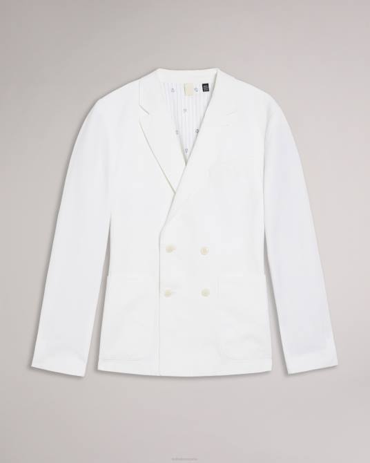 Ted Baker hombres 2ZFP1398 ropa blazer ithon otomano con doble botonadura blanco