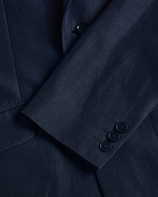 Ted Baker hombres 2ZFP1449 ropa blazer lancej de lana y lino Armada