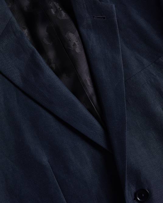 Ted Baker hombres 2ZFP1449 ropa blazer lancej de lana y lino Armada