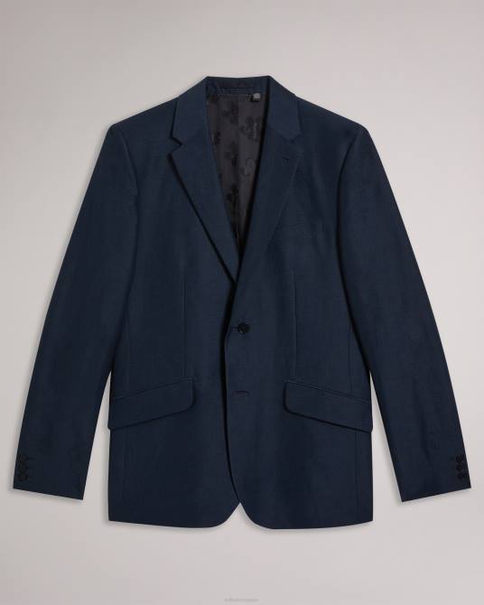 Ted Baker hombres 2ZFP1449 ropa blazer lancej de lana y lino Armada