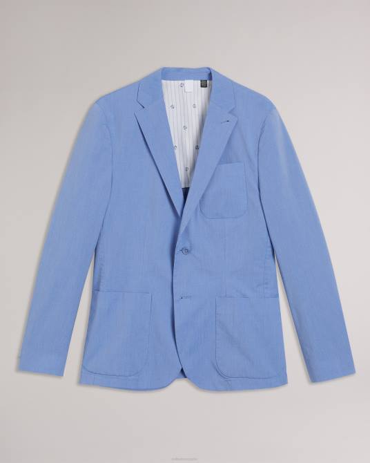 Ted Baker hombres 2ZFP1455 ropa blazer paco shot de algodón azul