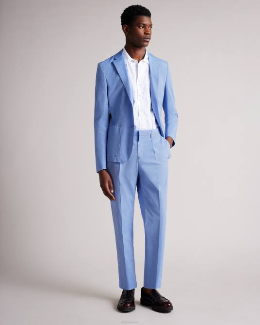 Ted Baker hombres 2ZFP1455 ropa blazer paco shot de algodón azul