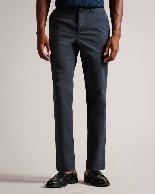 Ted Baker hombres 2ZFP1331 ropa pantalones chinos informales relajados genbee Armada