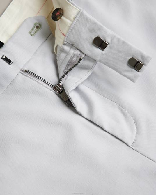 Ted Baker hombres 2ZFP1382 ropa Chinos elegantes de corte slim Lenard Irvine gris claro