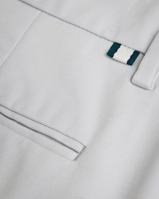 Ted Baker hombres 2ZFP1382 ropa Chinos elegantes de corte slim Lenard Irvine gris claro