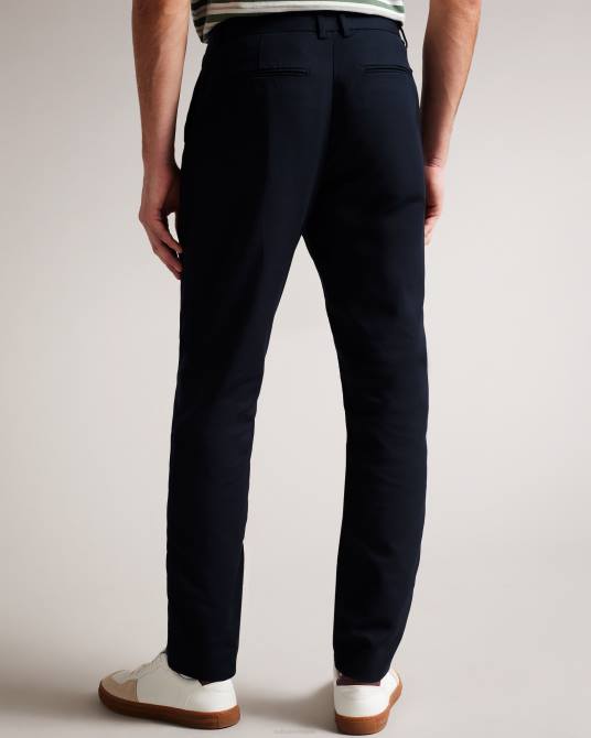 Ted Baker hombres 2ZFP1383 ropa Chinos elegantes de corte slim Lenard Irvine Armada