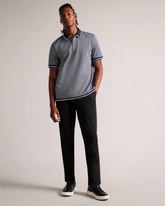 Ted Baker hombres 2ZFP1445 ropa pantalones chinos informales relajados genbee negro