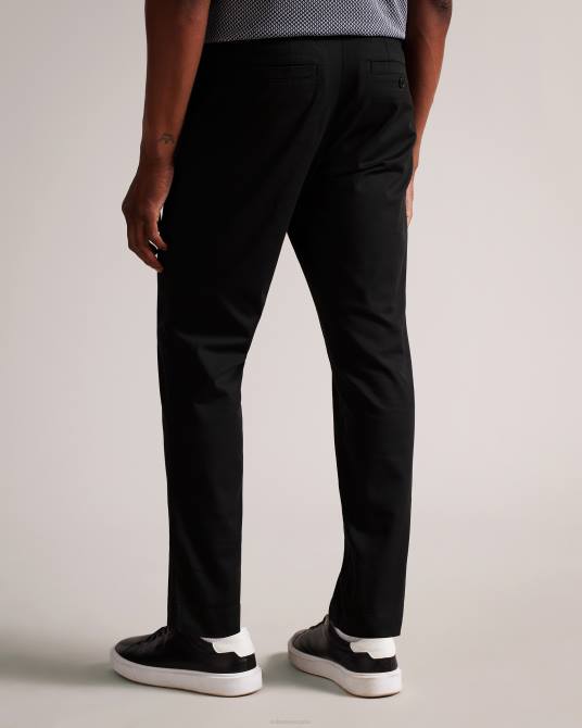 Ted Baker hombres 2ZFP1445 ropa pantalones chinos informales relajados genbee negro
