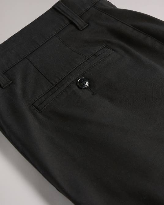 Ted Baker hombres 2ZFP1445 ropa pantalones chinos informales relajados genbee negro