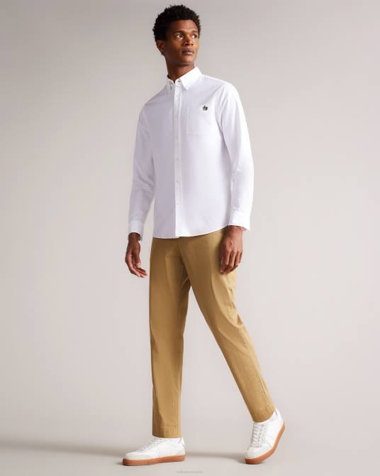 Ted Baker hombres 2ZFP1448 ropa pantalones chinos informales relajados genbee natural