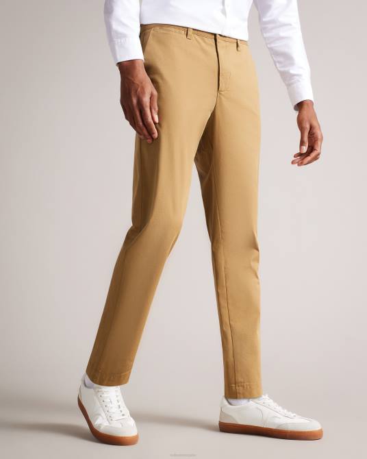 Ted Baker hombres 2ZFP1448 ropa pantalones chinos informales relajados genbee natural