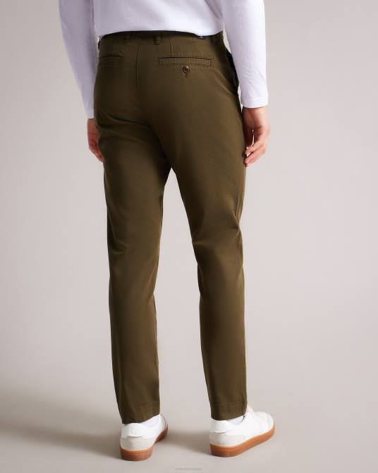 Ted Baker hombres 2ZFP1556 ropa pantalones chinos informales relajados genbee caqui