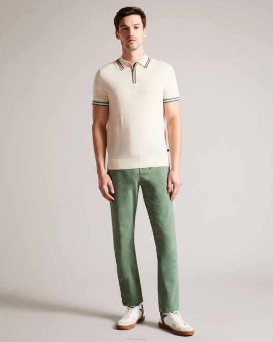 Ted Baker hombres 2ZFP1575 ropa chinos slim genay aceituna