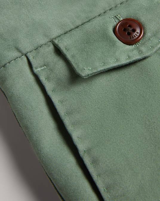 Ted Baker hombres 2ZFP1575 ropa chinos slim genay aceituna