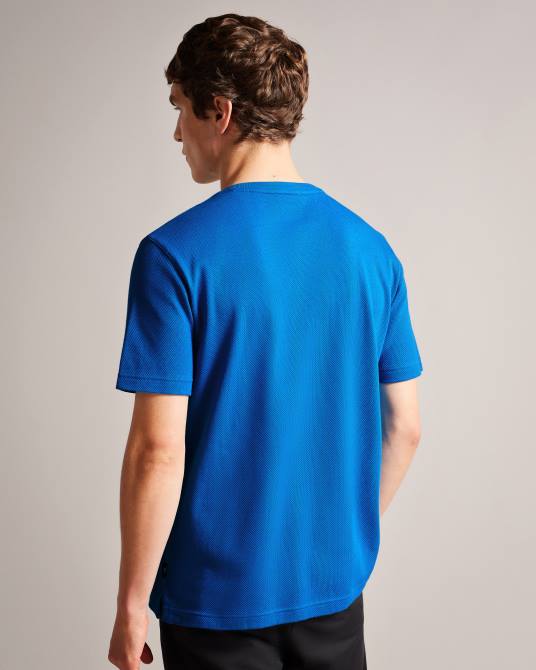 Ted Baker hombres 2ZFP1209 ropa Camiseta de manga corta con bolsillo en T Spindle azul
