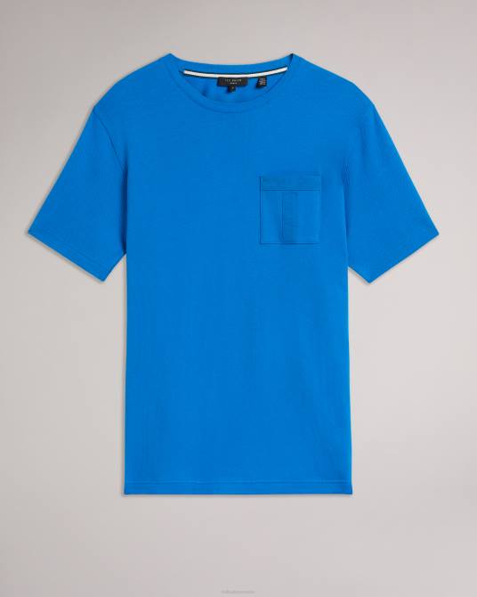 Ted Baker hombres 2ZFP1209 ropa Camiseta de manga corta con bolsillo en T Spindle azul
