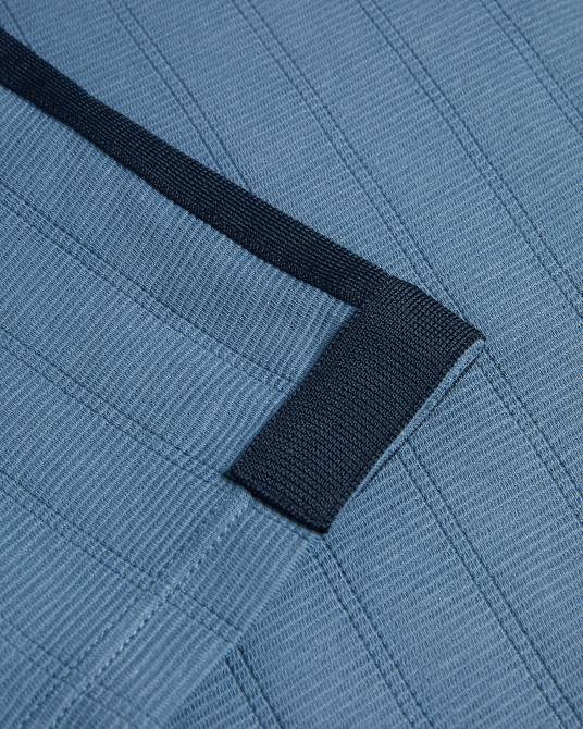 Ted Baker hombres 2ZFP1213 ropa polo de manga corta con cremallera abloom azul medio