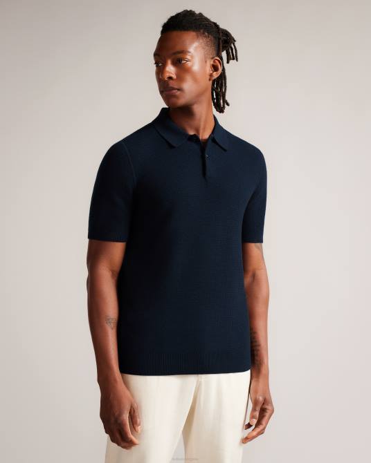 Ted Baker hombres 2ZFP1245 ropa Polo de punto de corte regular y manga corta imago Armada
