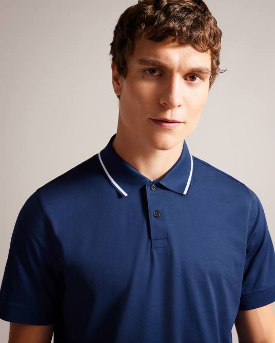 Ted Baker hombres 2ZFP1274 ropa polo de manga corta allard Azul marino
