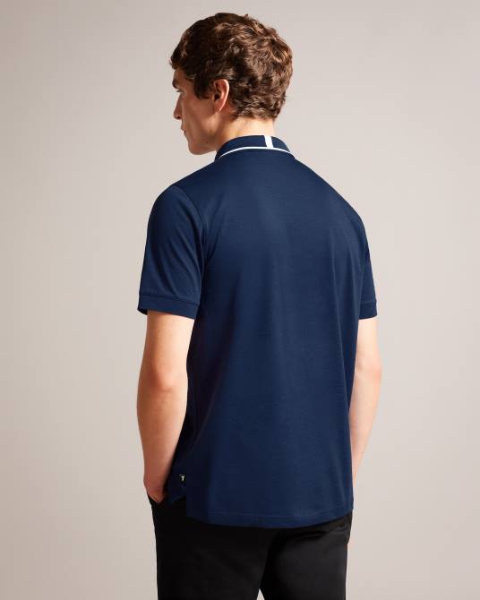 Ted Baker hombres 2ZFP1274 ropa polo de manga corta allard Azul marino
