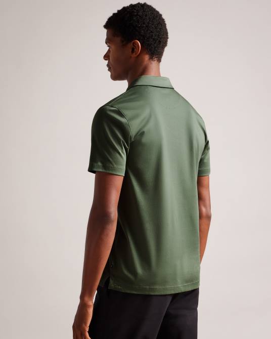 Ted Baker hombres 2ZFP1310 ropa polo de manga corta y corte slim zeiter caqui