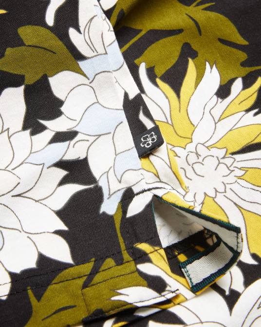 Ted Baker hombres 2ZFP1316 ropa camiseta florida de manga corta con estampado floral multicolor