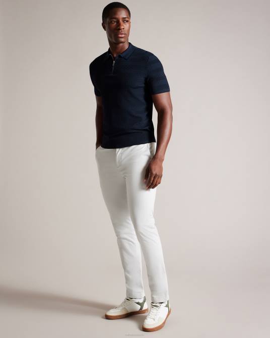 Ted Baker hombres 2ZFP1340 ropa polo texturizado manga corta stree Armada