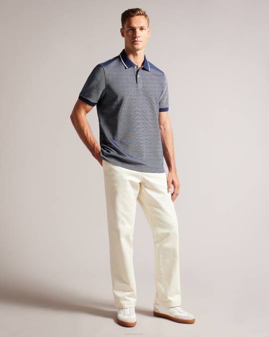 Ted Baker hombres 2ZFP1341 ropa polo de manga corta a rayas ellerby Armada