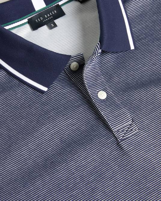 Ted Baker hombres 2ZFP1341 ropa polo de manga corta a rayas ellerby Armada