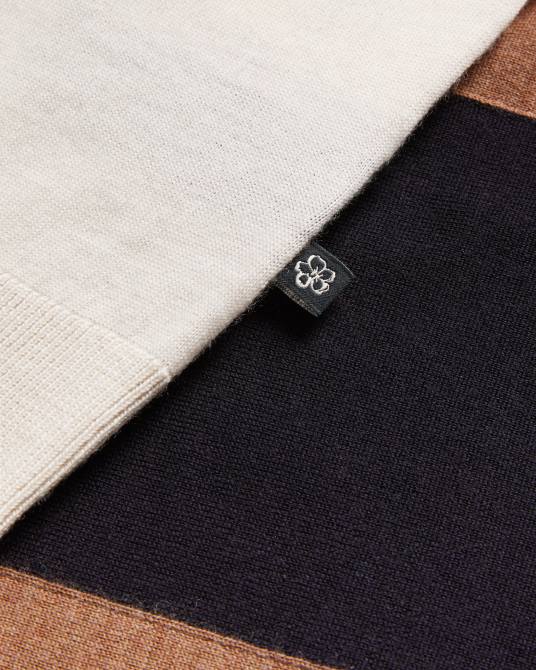 Ted Baker hombres 2ZFP1349 ropa polo larbrot manga corta cuello cremallera azul marino oscuro