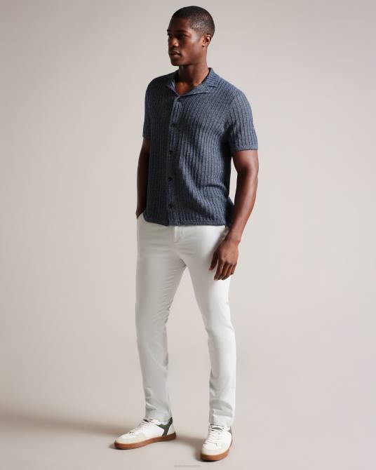 Ted Baker hombres 2ZFP1357 ropa polo de punto de manga corta a prueba de agua Armada