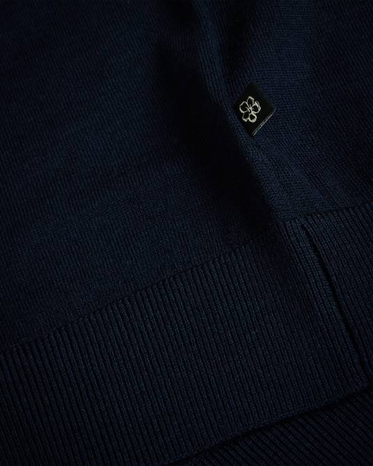 Ted Baker hombres 2ZFP1367 ropa Pierrot polo de manga corta con ribete de rayas Armada