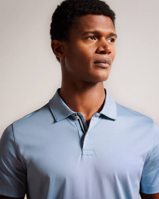 Ted Baker hombres 2ZFP1379 ropa polo de manga corta y corte slim zeiter pl-azul