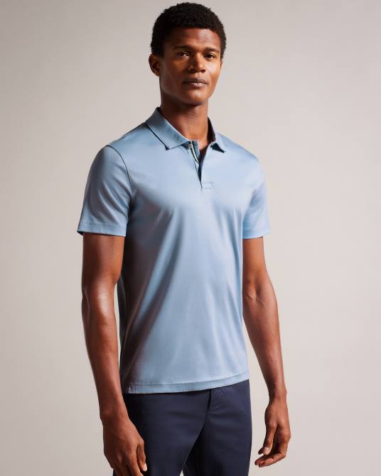 Ted Baker hombres 2ZFP1379 ropa polo de manga corta y corte slim zeiter pl-azul