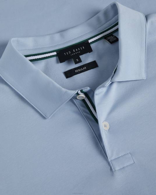 Ted Baker hombres 2ZFP1379 ropa polo de manga corta y corte slim zeiter pl-azul