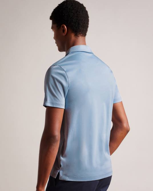 Ted Baker hombres 2ZFP1379 ropa polo de manga corta y corte slim zeiter pl-azul