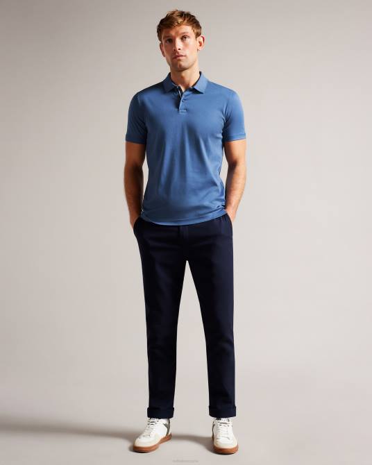 Ted Baker hombres 2ZFP1412 ropa polo de manga corta y corte slim zeiter azul oscuro
