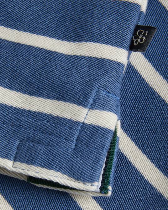 Ted Baker hombres 2ZFP1427 ropa Polo nivenn de manga corta y corte regular a rayas azul oscuro