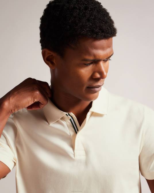 Ted Baker hombres 2ZFP1433 ropa polo de manga corta y corte slim zeiter crudo