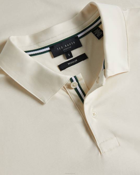 Ted Baker hombres 2ZFP1433 ropa polo de manga corta y corte slim zeiter crudo