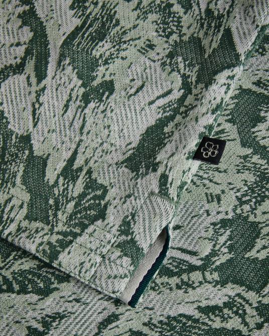 Ted Baker hombres 2ZFP1435 ropa Polo Plasta de manga corta y corte estándar con estampado floral verde