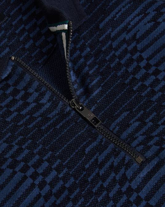 Ted Baker hombres 2ZFP1444 ropa polo ono de manga corta con lunares en jacquard Armada