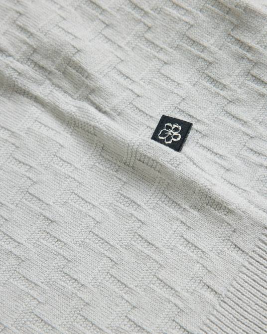 Ted Baker hombres 2ZFP1461 ropa camiseta hanam de manga corta cosida gris