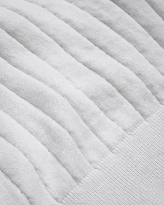 Ted Baker hombres 2ZFP1465 ropa polo botánico manga corta cuello abierto blanco