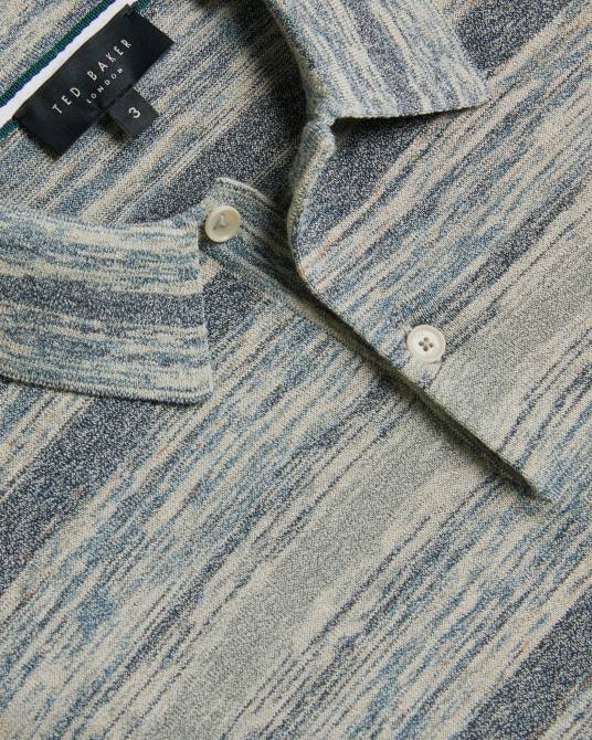 Ted Baker hombres 2ZFP1466 ropa polo de punto de manga corta mauda piedra