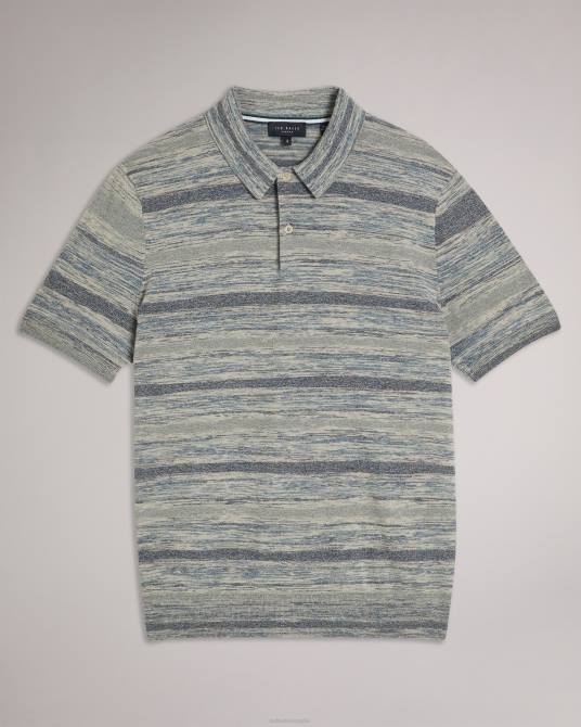 Ted Baker hombres 2ZFP1466 ropa polo de punto de manga corta mauda piedra