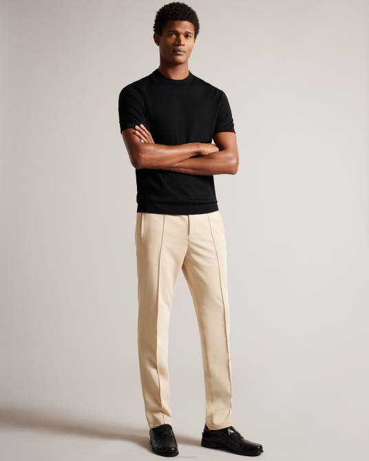 Ted Baker hombres 2ZFP1468 ropa camiseta de punto de manga corta senti negro